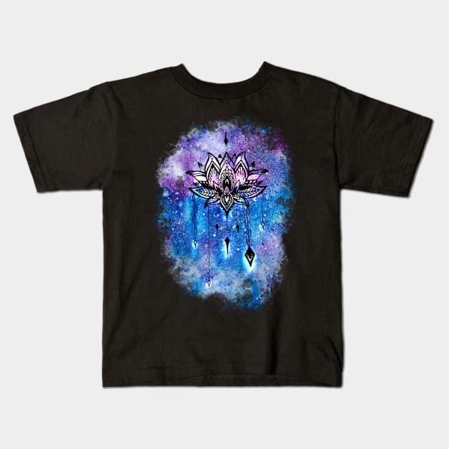 Watercolor Lotus Kids T-Shirt by kriss_